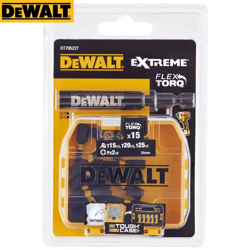 DEWALT – Kit de 16 embouts de tournevis et de forets avec supports magnétiques télescopiques