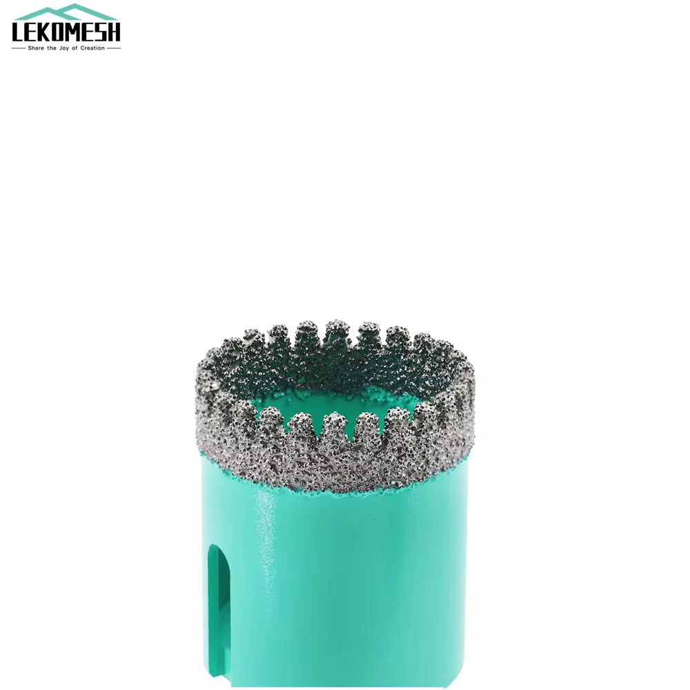 LEKOMESH 1pc foret à carrelage brasé scie cloche dentelée pour porcelaine céramique granit marbre pierre