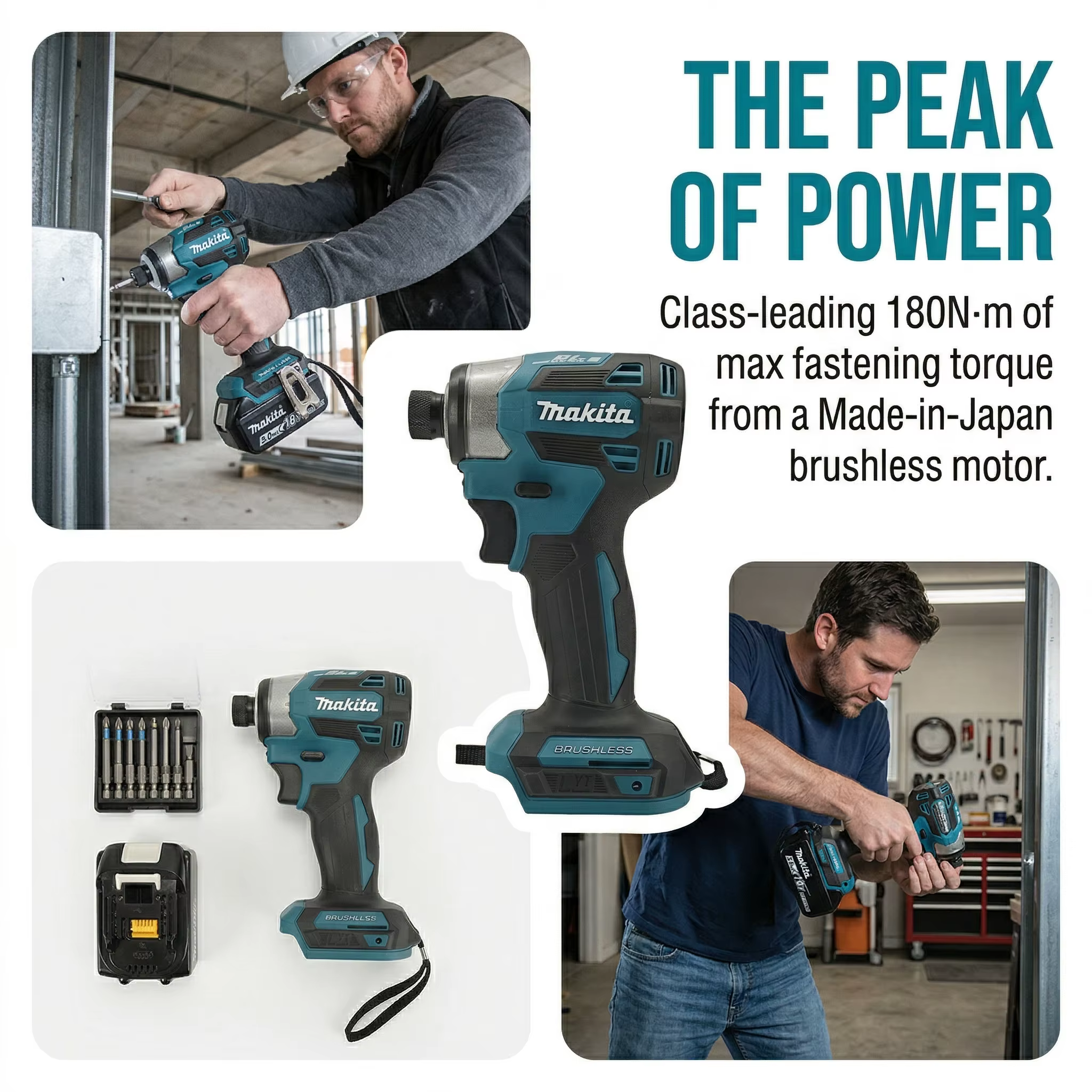 Makita DTD173 Perceuse-visseuse sans fil 18V LXT sans balais 180 N·m avec mode T