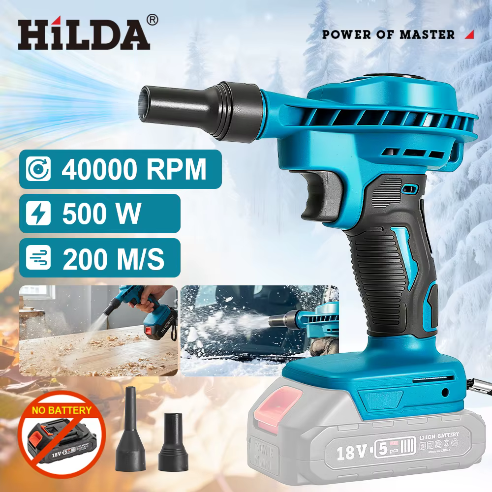Aspirateur sans fil et souffleur d'air 2-en-1 HILDA pour batterie Makita