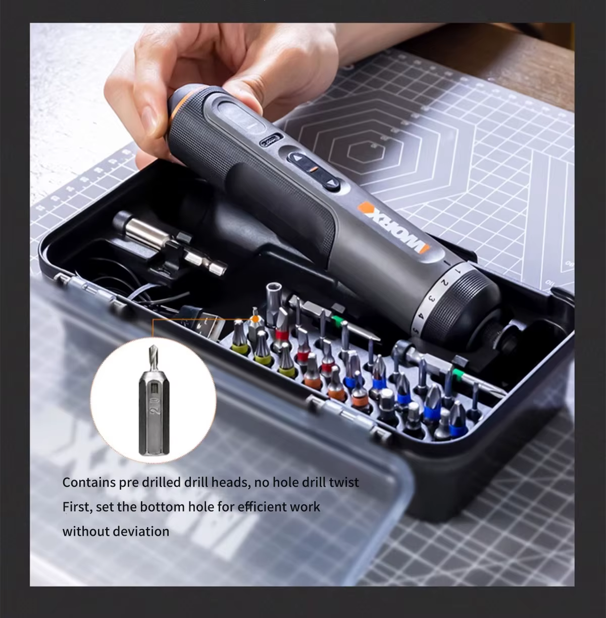 Worx 30 bits ensembles d'outils électriques WX242 jeux de tournevis