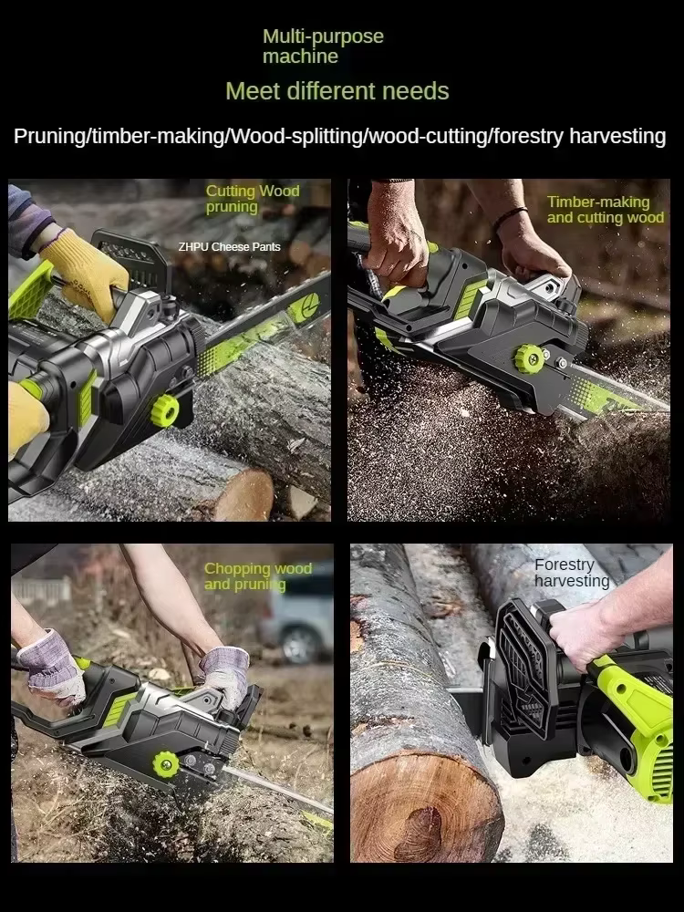 Tronçonneuse électrique de qualité professionnelle 220 V pour couper le bois de chauffage et plus encore
