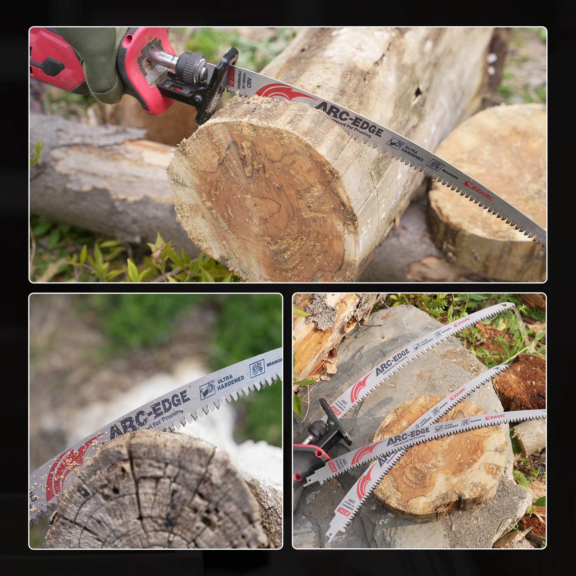 Lames de scie à bois EZARC 6TPI pour l'élagage des arbres