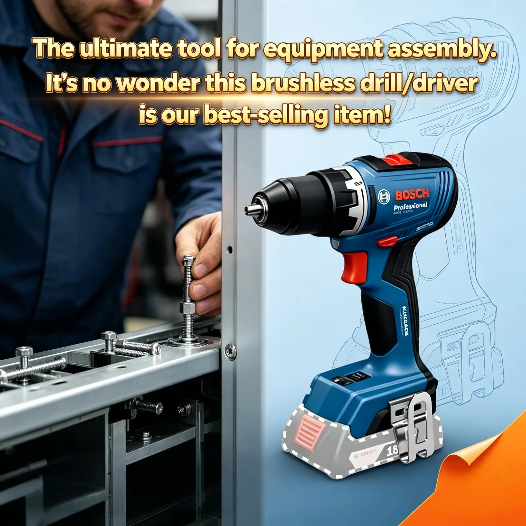 Perceuse-visseuse sans fil BOSCH GSR 18V-65 Brushless