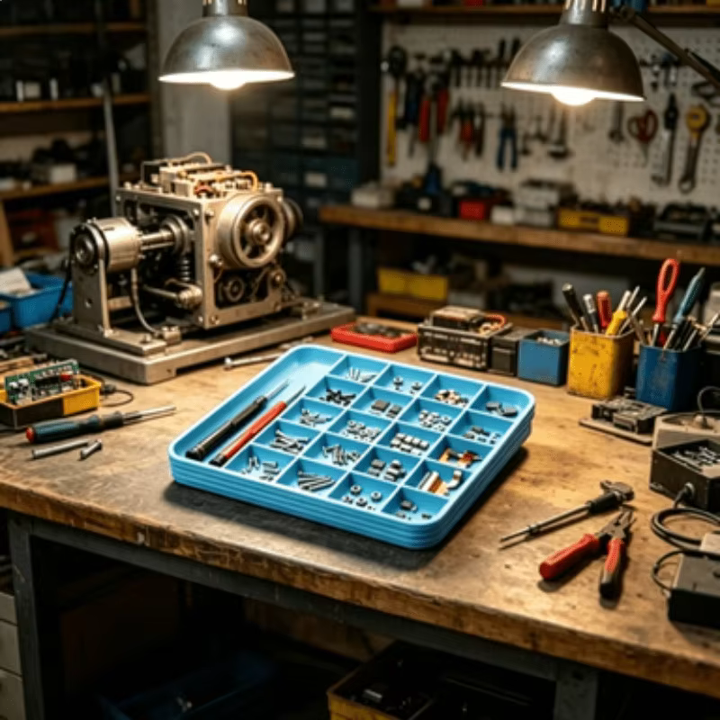 Organisateur de rangement multi-compartiments pour pièces de quincaillerie