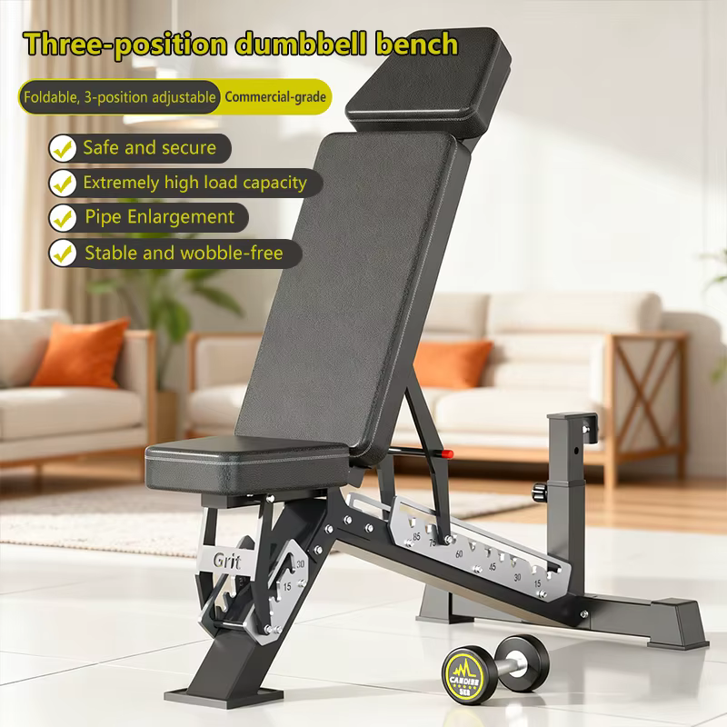 Banc de musculation multifonctionnel réglable et pliable pour haltères, presse à pectoraux, abdominaux, entraînement, chaise de fitness pour la maison et la salle de sport intérieure