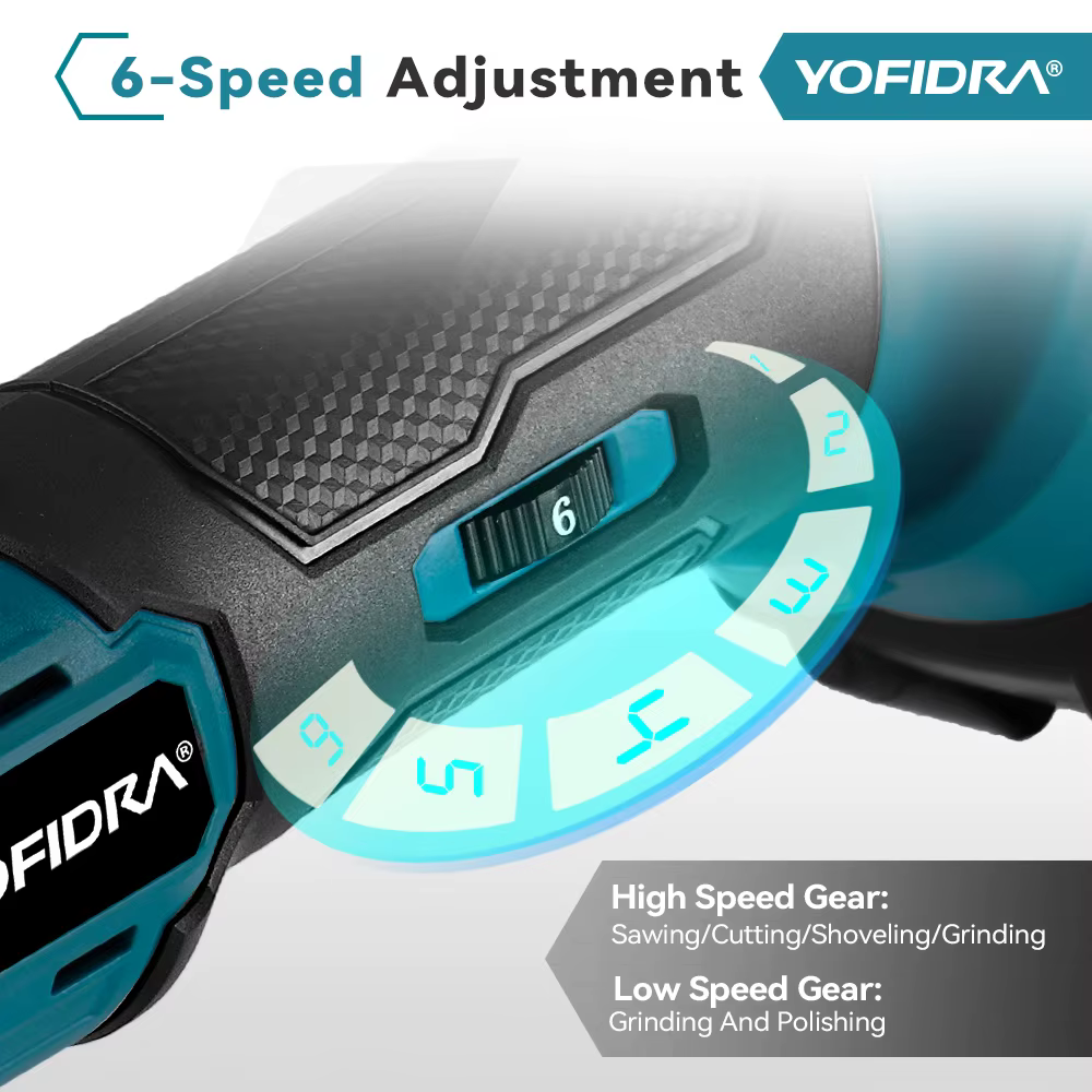 Yofidra outil multifonction oscillant sans brosse scie électrique tondeuse pelle polisseuse travail du bois pour Makita 18V batterie broche