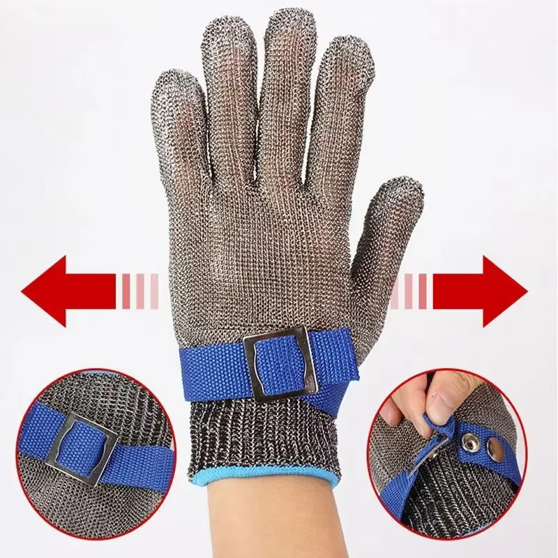 Gants en acier inoxydable
