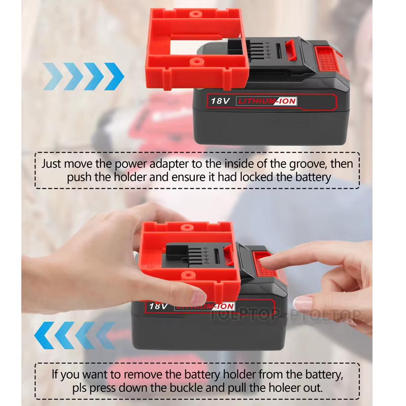 Nouveau 1-6 pièces support de batterie support mural support de batterie pour Einhell puissance x-change support pour outil électrique support accessoires de fixation