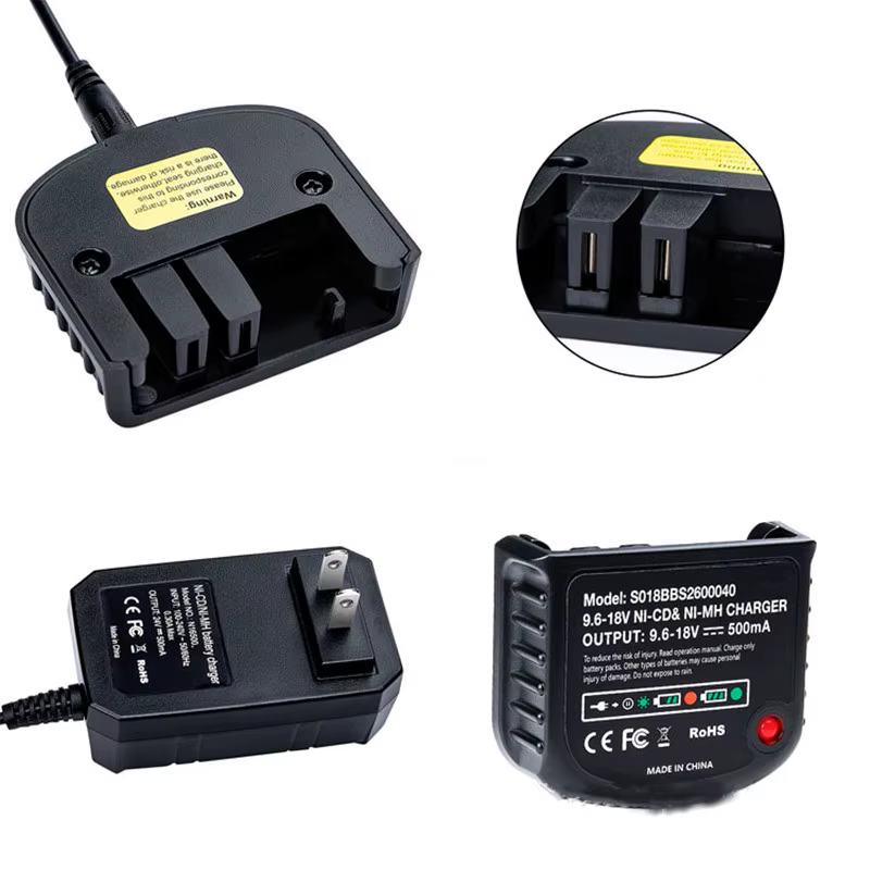 Chargeur de remplacement pour Black & Decker 9.6V-18V A12 A12-X HPB18 HPB14 HPB12 HPB96 HPB18-OPE NI-CD NI-MH