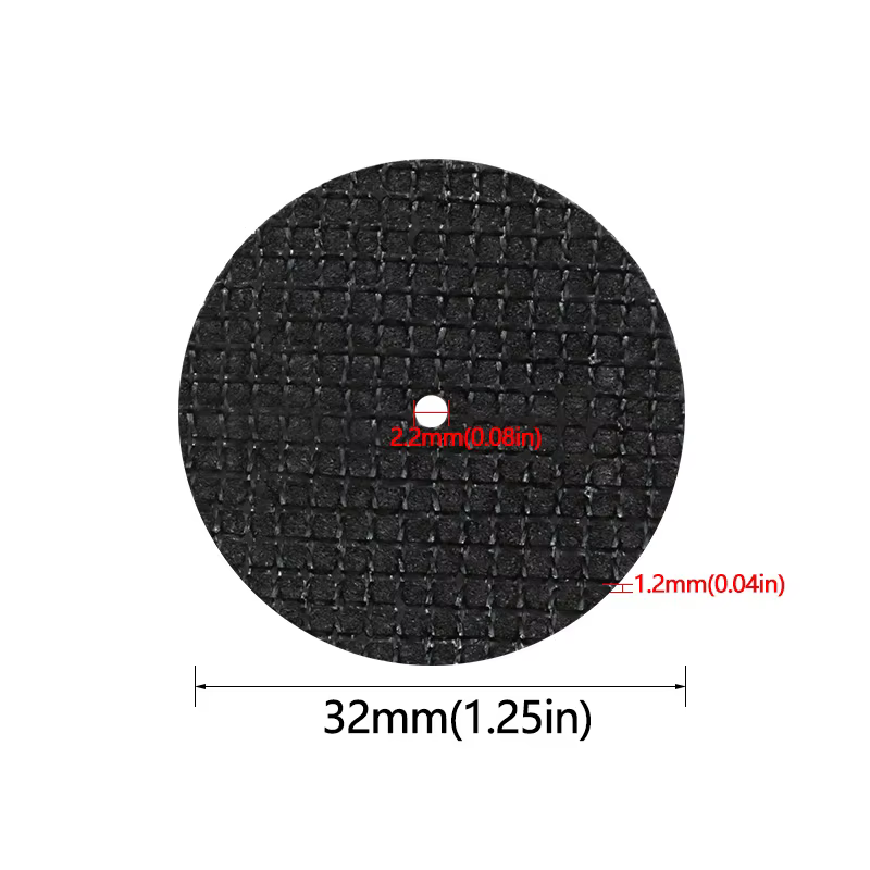 Disque de coupe abrasif 32mm avec mandrins de meulage pour accessoires Dremel