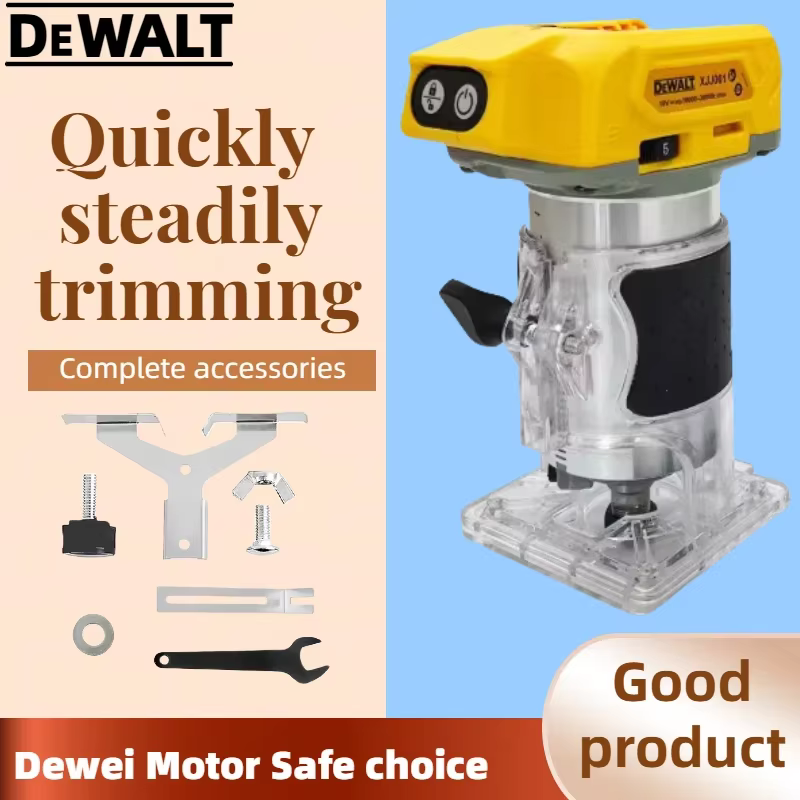 Routeur à bois sans fil Dewalt 33000 tr/min : Outil polyvalent sans fil conçu pour le rainurage
