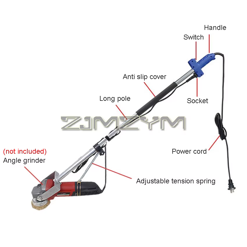 Tige d'extension améliorée pour meuleuse d'angle