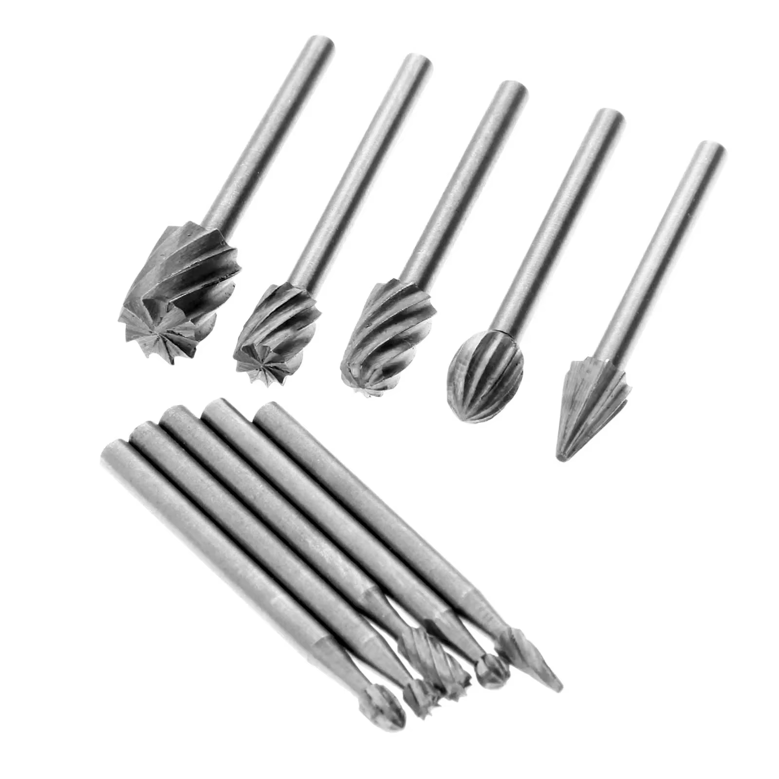 Lot de 10 fraises rotatives HSS pour défonceuse, outils de fraisage, de découpe, de gravure et de ponçage électrique pour le travail du bois et le bricolage