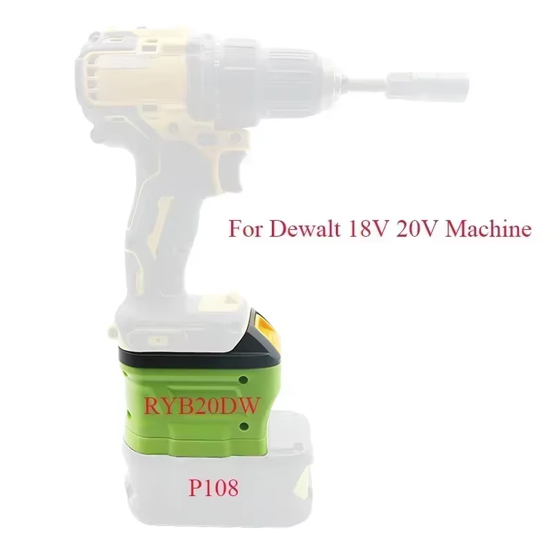 Adaptateur de Conversion de batterie RYB18MT RYB20DW RYB18MIL pour outils intelligents Ryobi Nickel-Lithium P103 P108 vers Makita/Dewalt/Milwaukee