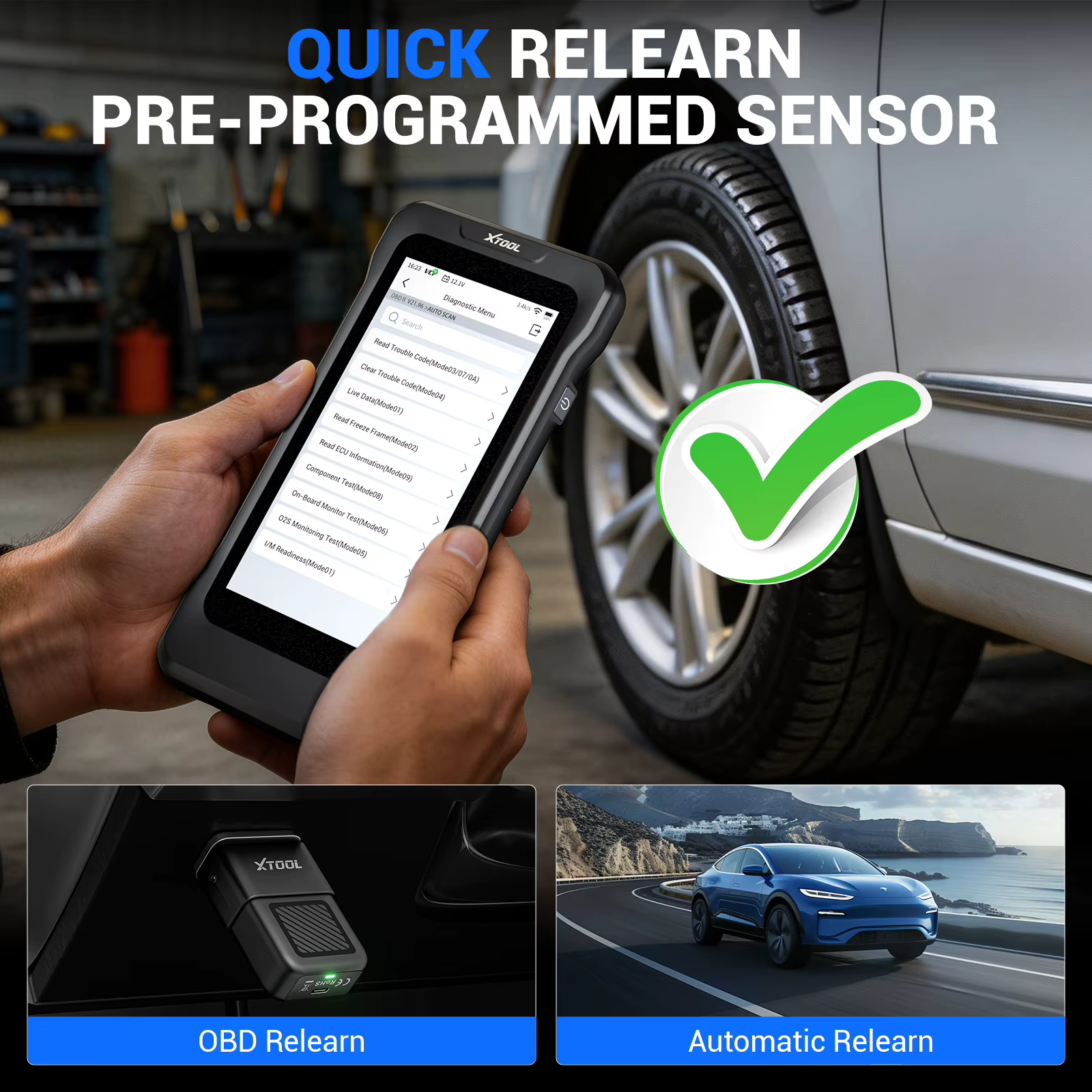 2026 XTOOL TP380 Scanner de programmation TPMS 5 systèmes Outil de diagnostic