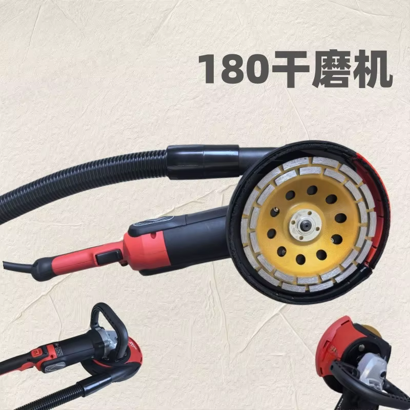 Ponceuse électrique sans poussière 5180 à vitesse réglable avec capot anti-poussière pour le polissage des sols en ciment et de la pierre
