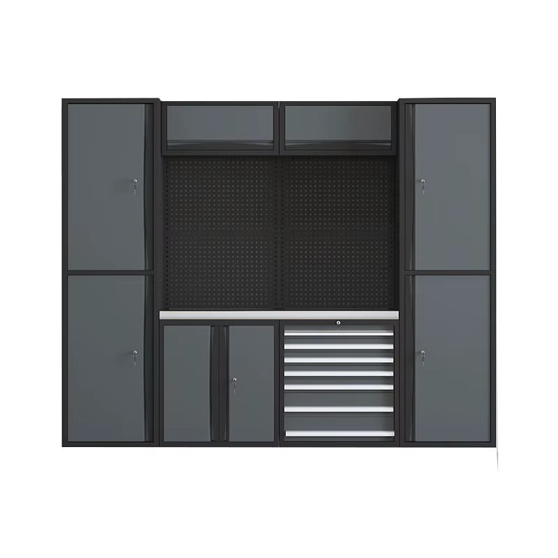 Établi de garage avec armoire de rangement d'outils pour atelier