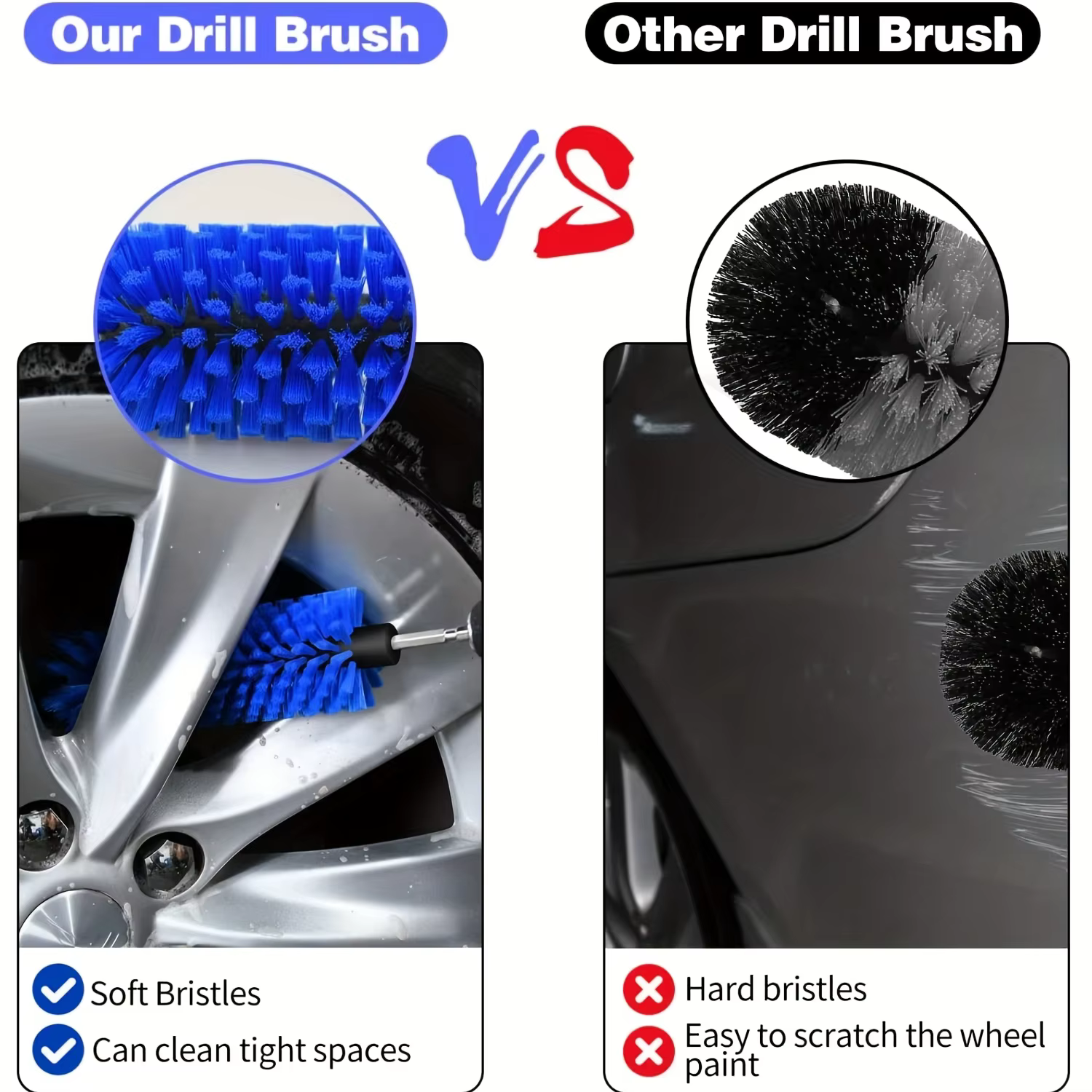 Brosse de nettoyage pour perceuse