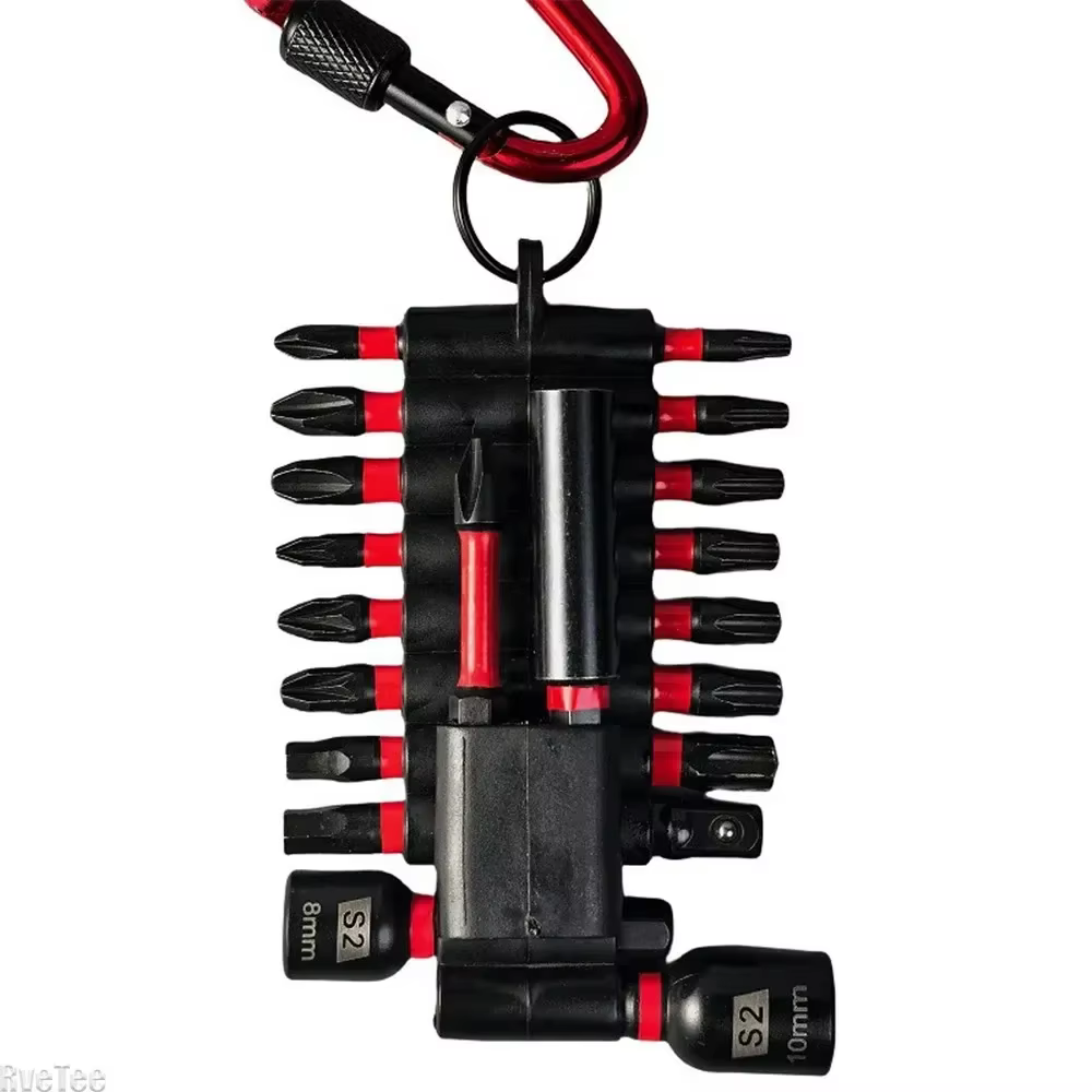 7-24Pcs Impact Driver Set – Magnetic S2 Steel Drill Bits with Organizer Sleeve