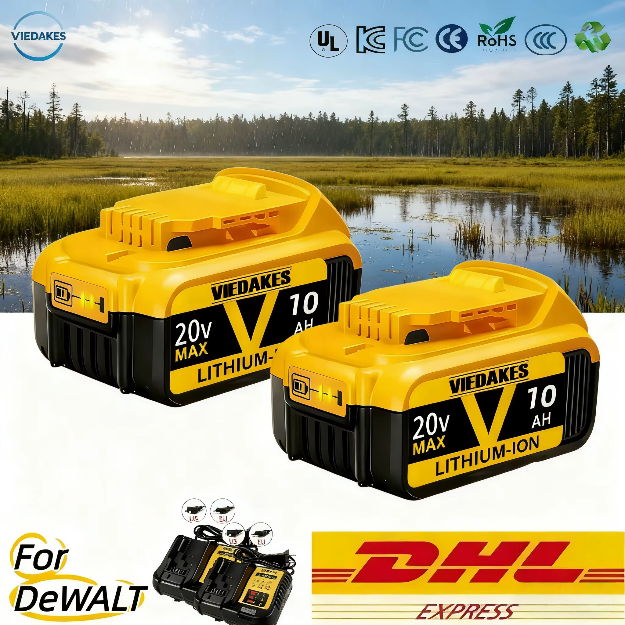 Batterie 20V 12Ah pour outils électriques DeWalt DCF887 DCG405 ✅