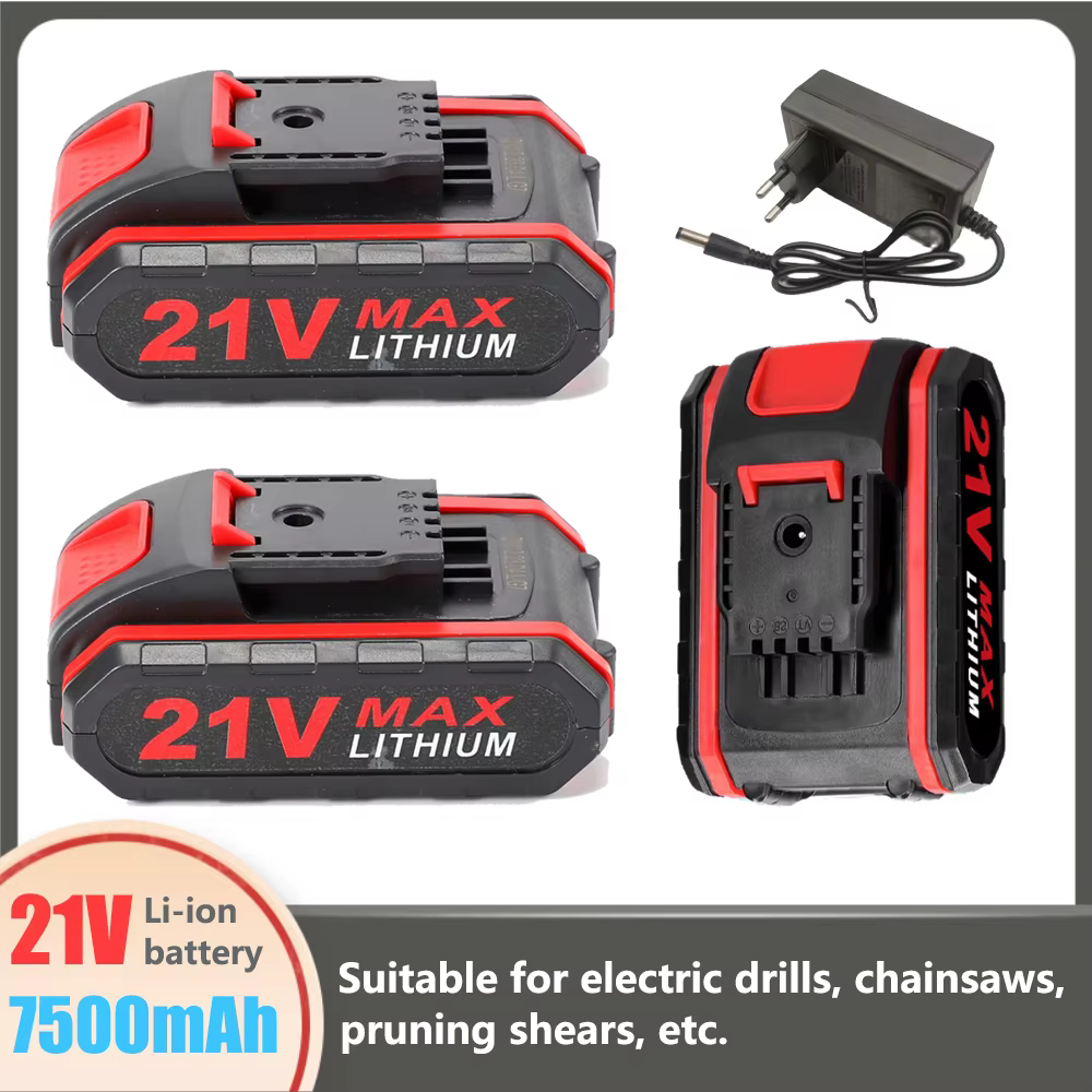 Batterie au lithium rechargeable 21 V 7500 mAh adaptée aux perceuses électriques