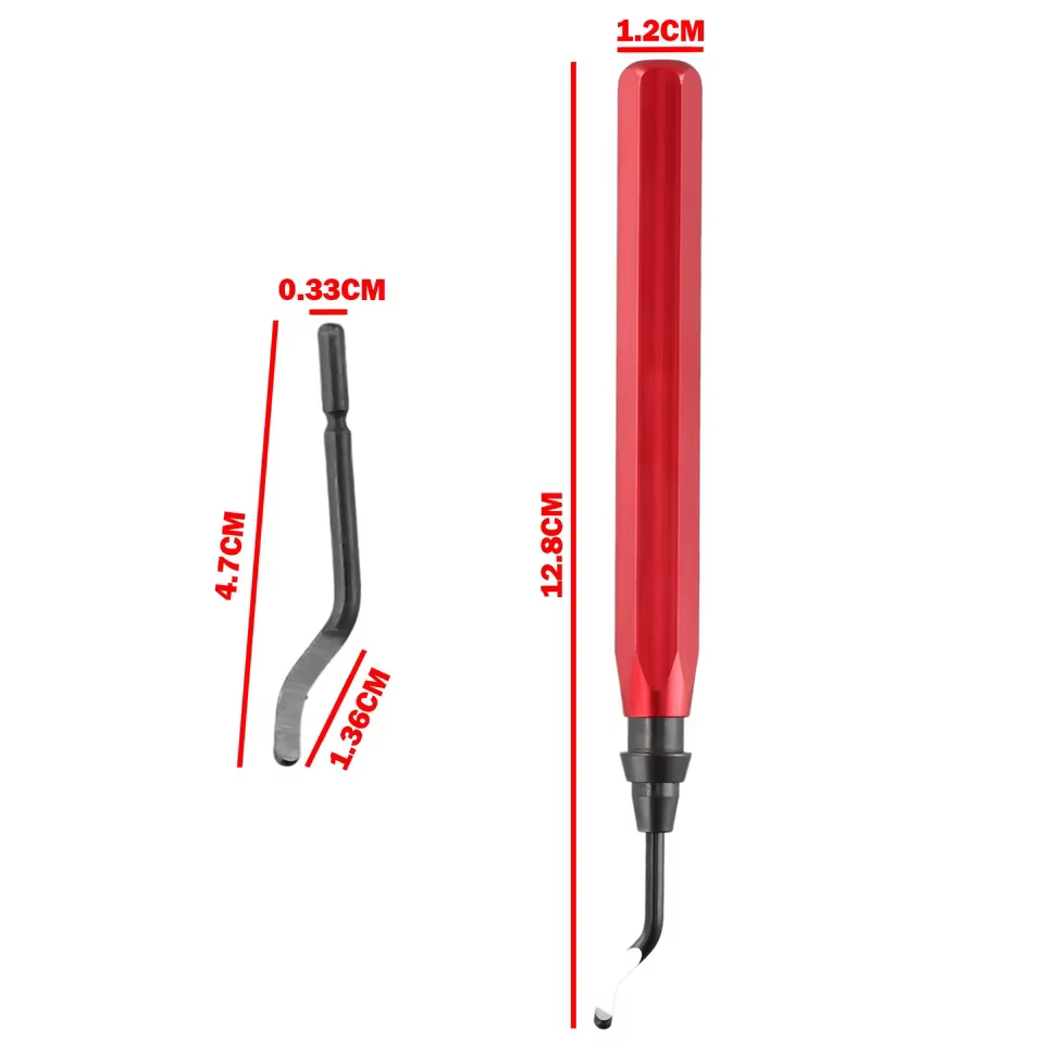 Poignée bavure ébavurage dissolvant outil de coupe avec 10 pièces lame d'ébavurage rotative Kit d'outils
