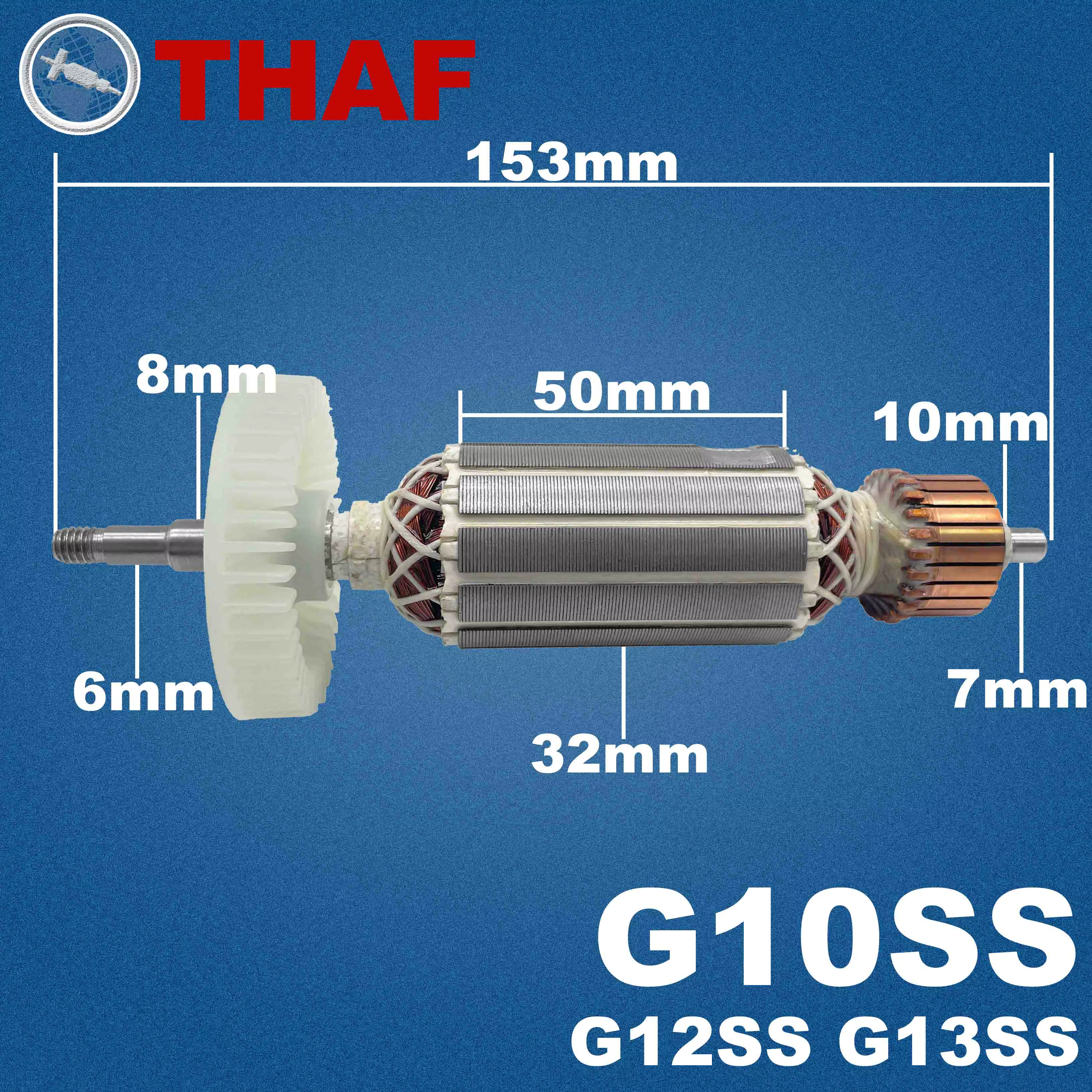 AC 220V 240V G10SS G12SS G13SS Induit Rotor pour HITACHI Meuleuse Angulaire Pièces de rechange