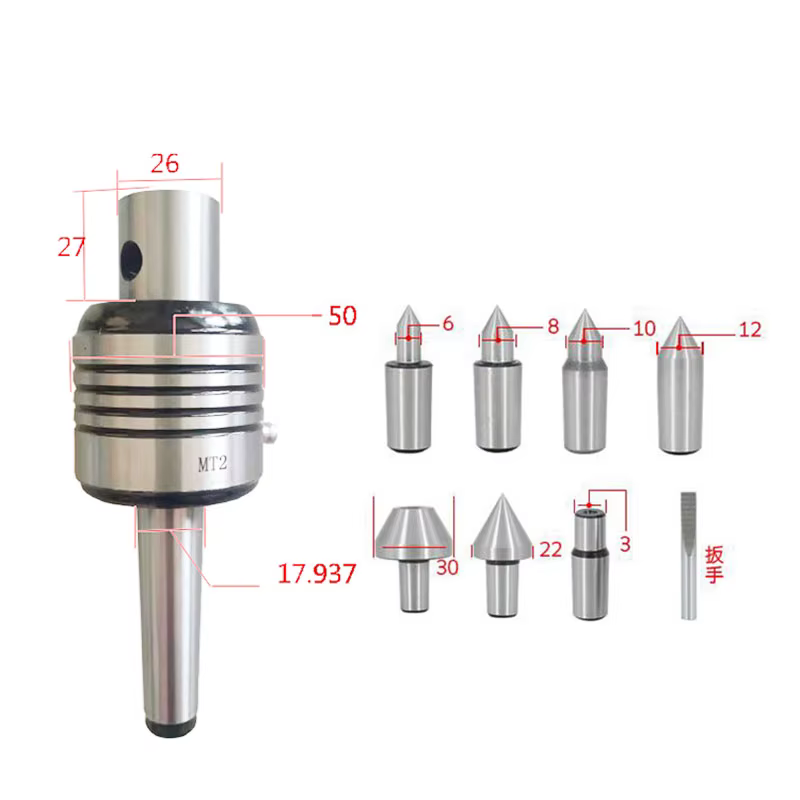 7 pièces MT2 machines-outils MT4 Center tournant à points multiples avec pointes interchangeables tour Live MT3