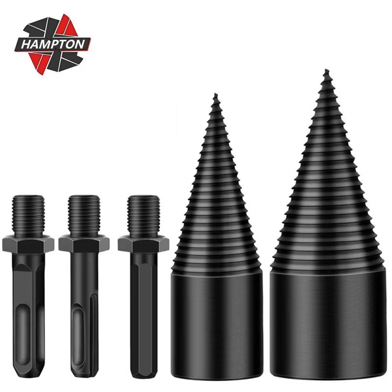 Foret séparateur de bois de chauffage 32/42mm tige ronde/hexagonale/triangulaire cône