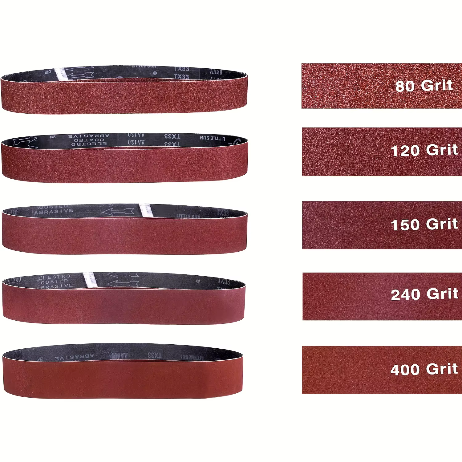 Ensemble de bandes abrasives 6 pièces 686x50mm