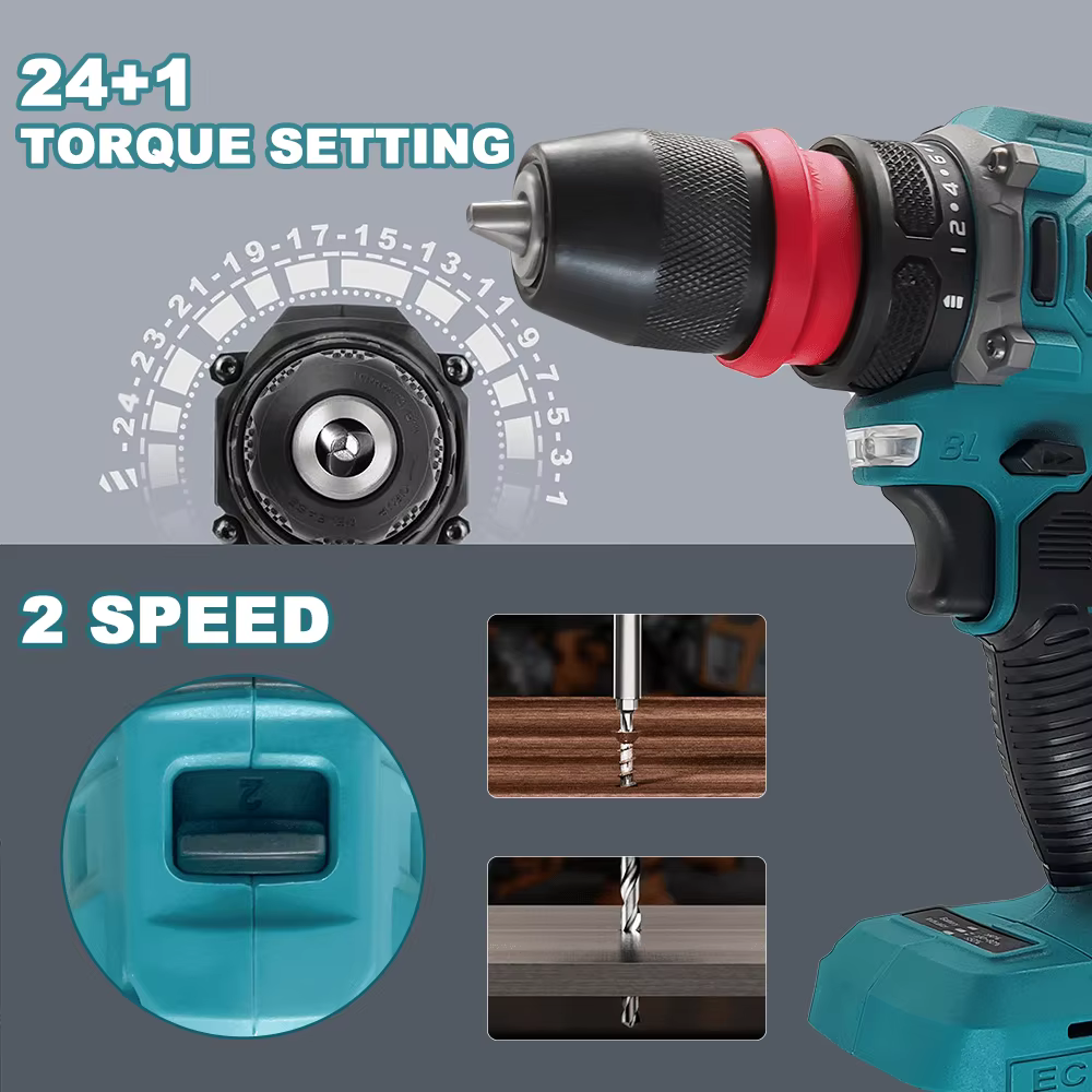 Perceuse électrique sans fil 2 en 1, couple 24, tournevis sans fil, pilote aste, outils électriques portables pour Makita, batterie 18V