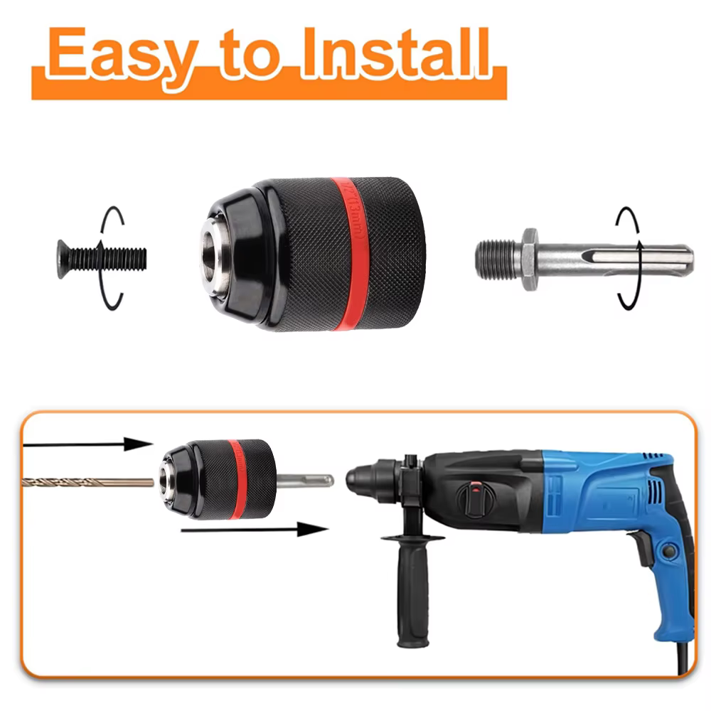 Mandrin de perçage sans clé en métal JENTORIX 2mm-13mm
