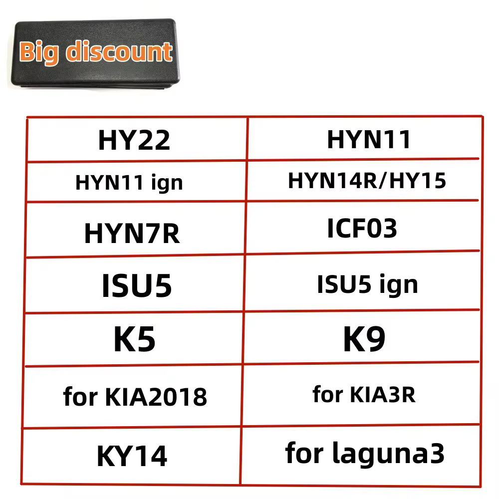 Lishi outil 2 en 1 HY15 HY16 HY17 HY20 HY20R HY22 HYN7R HYN11 HY30 K5 K9 pour Kiia2018