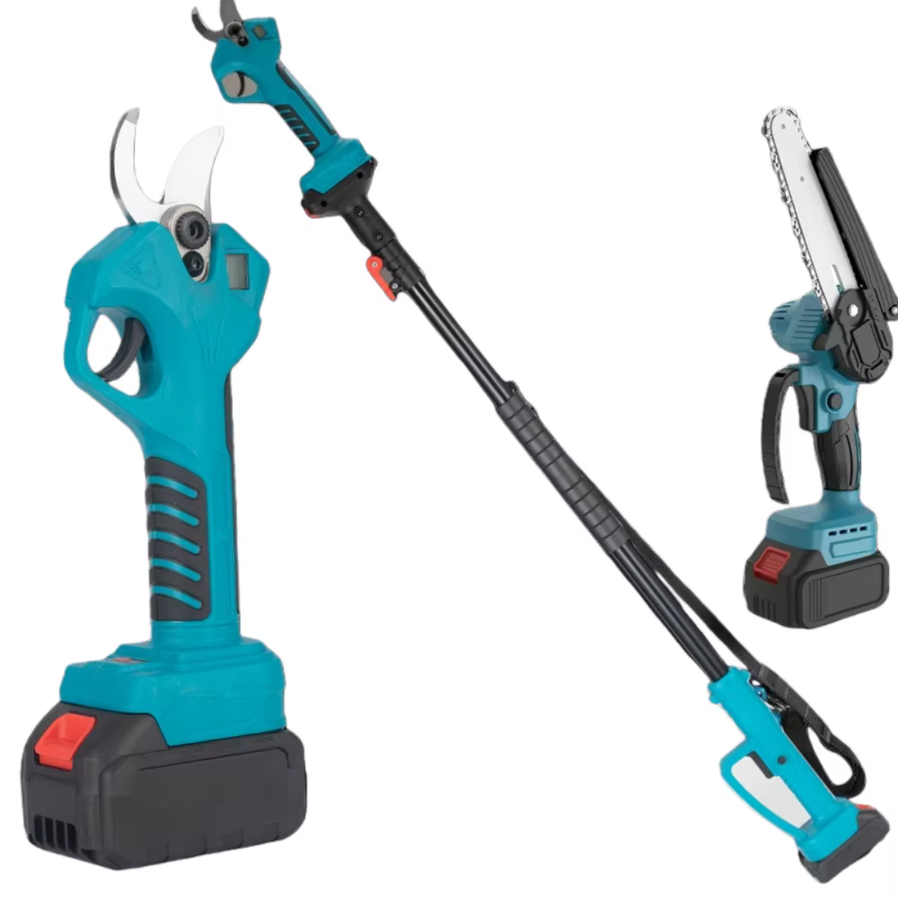 Sécateur électrique télescopique pour branches hautes