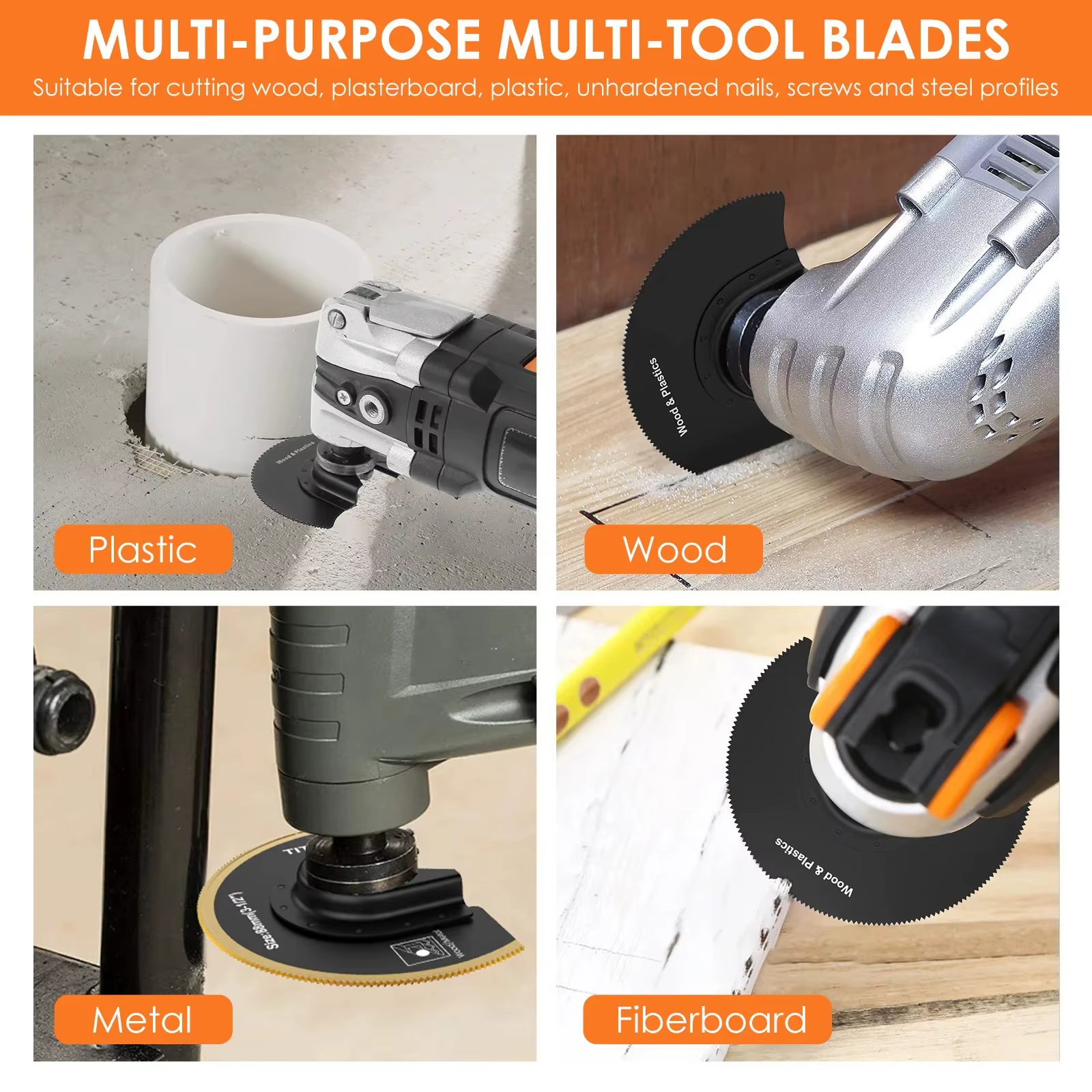 Lames de scie oscillante bimétalliques de 3-1/2 pouces