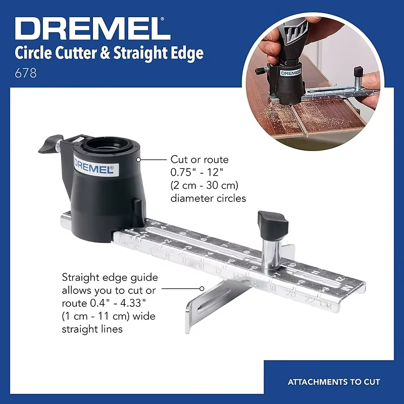 Outil de coupe circulaire et guide à bord droit Dremel