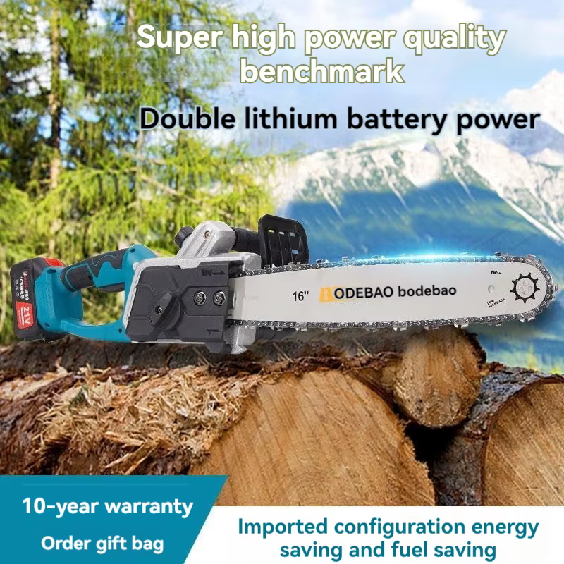 3000W 12 pouces scie à chaîne sans brosse bande 2 pièces batterie travail du bois taille