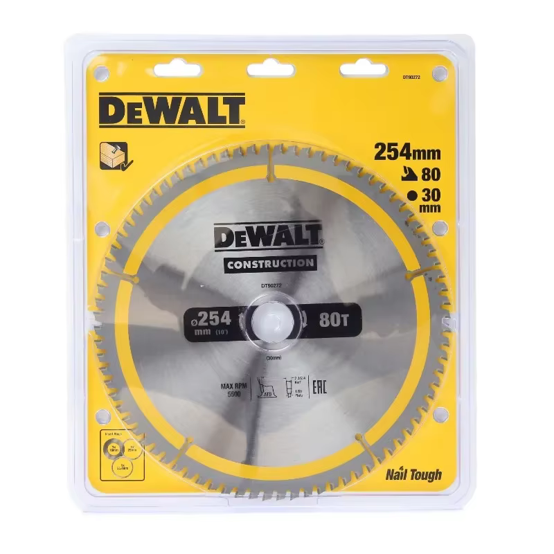 DEobcuT DT90250-QZ DT90272-QZ 254MM * 60T/80T Construction Circulaire Scie Lame Outil Électrique Accessoires