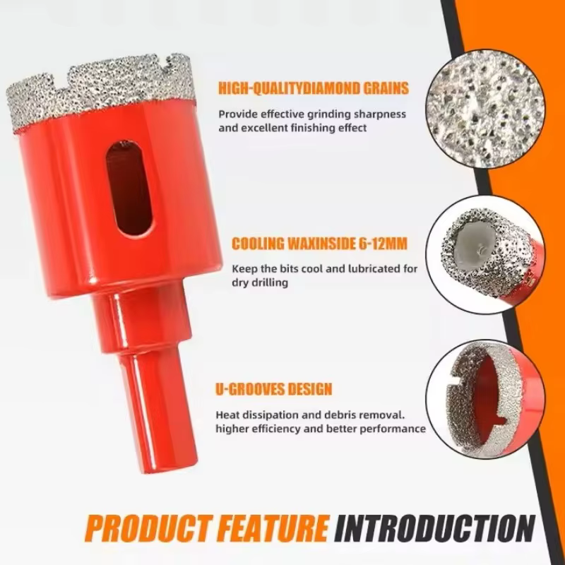 Lot de 12 forets diamantés 6-35 mm pour verre, marbre, granit, pierre, carrelage, céramique - Outils à main