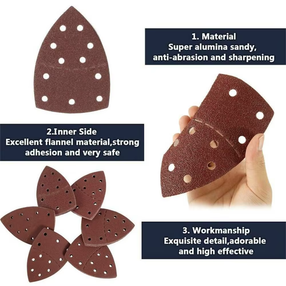 Feuilles de ponçage triangulaires pour souris