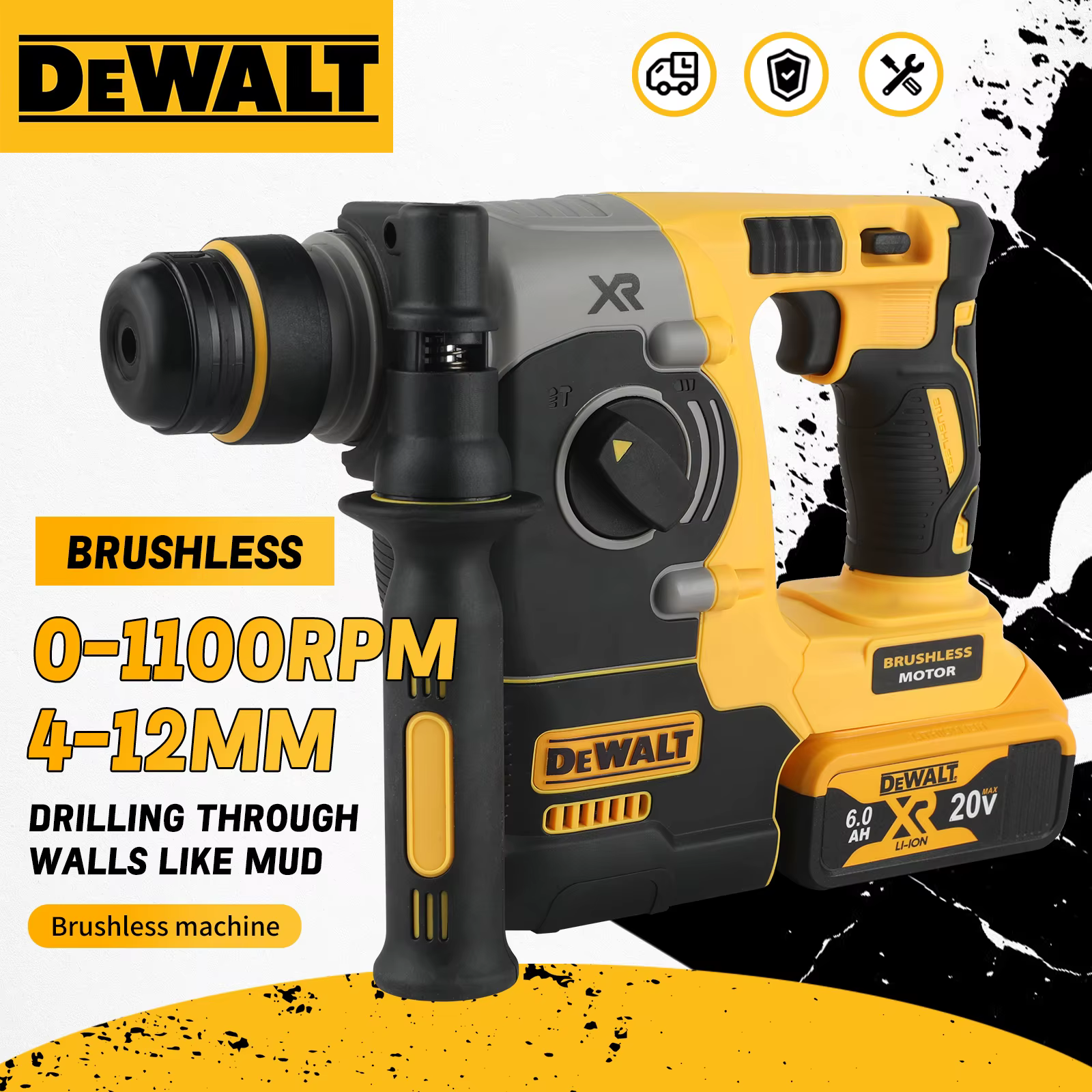 DEWALT DCH273 perceuse à percussion rotative 18 V/20 V MAX SDS sans brosse 1 pouce PLUS