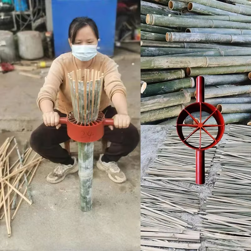 Machine manuelle de séparation de bambou, haute efficacité, moulin à refendre les copeaux de bambou, outil de rabotage, usage domestique, artisanat de décoration extérieure