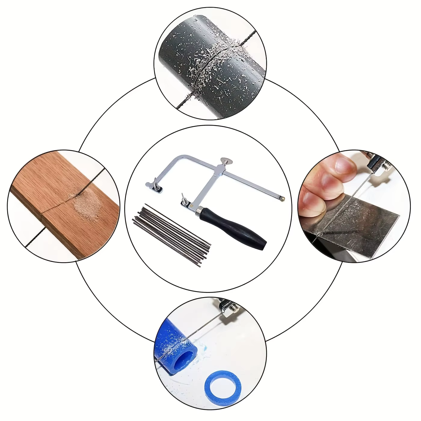 Kit de scies de bijoutier professionnel avec cadre de scie