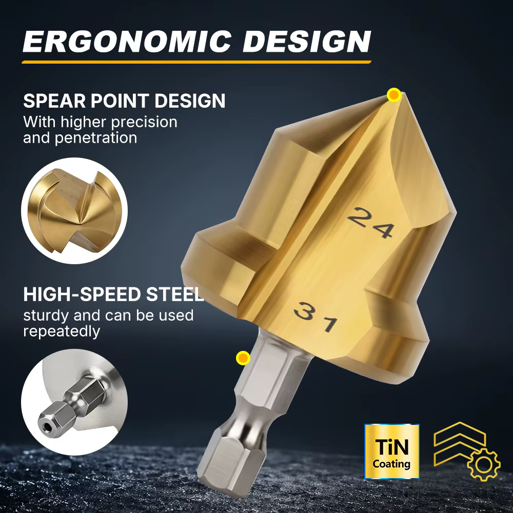 Perceuse d'étape de levage hexagonale du peu