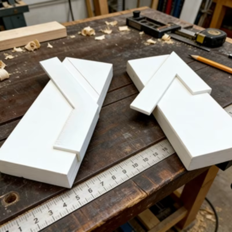 Pack double de gabarits d'angle pour le travail du bois à 45 degrés