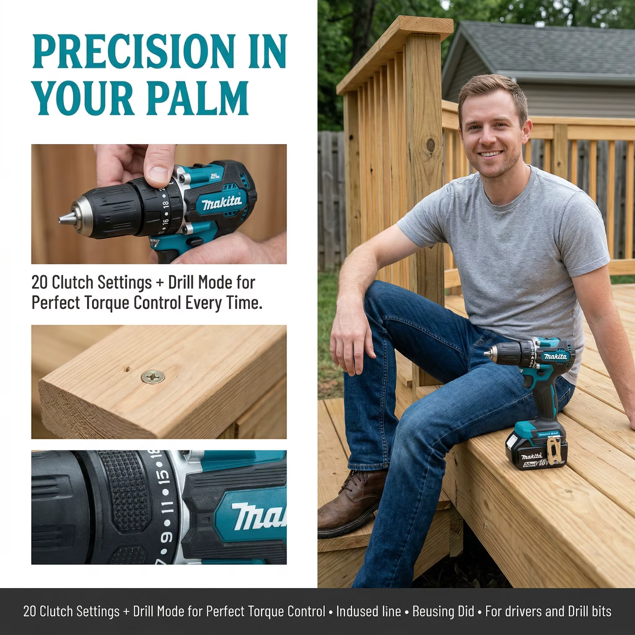 Makita Original DDF487 Perceuse-visseuse sans fil 18V