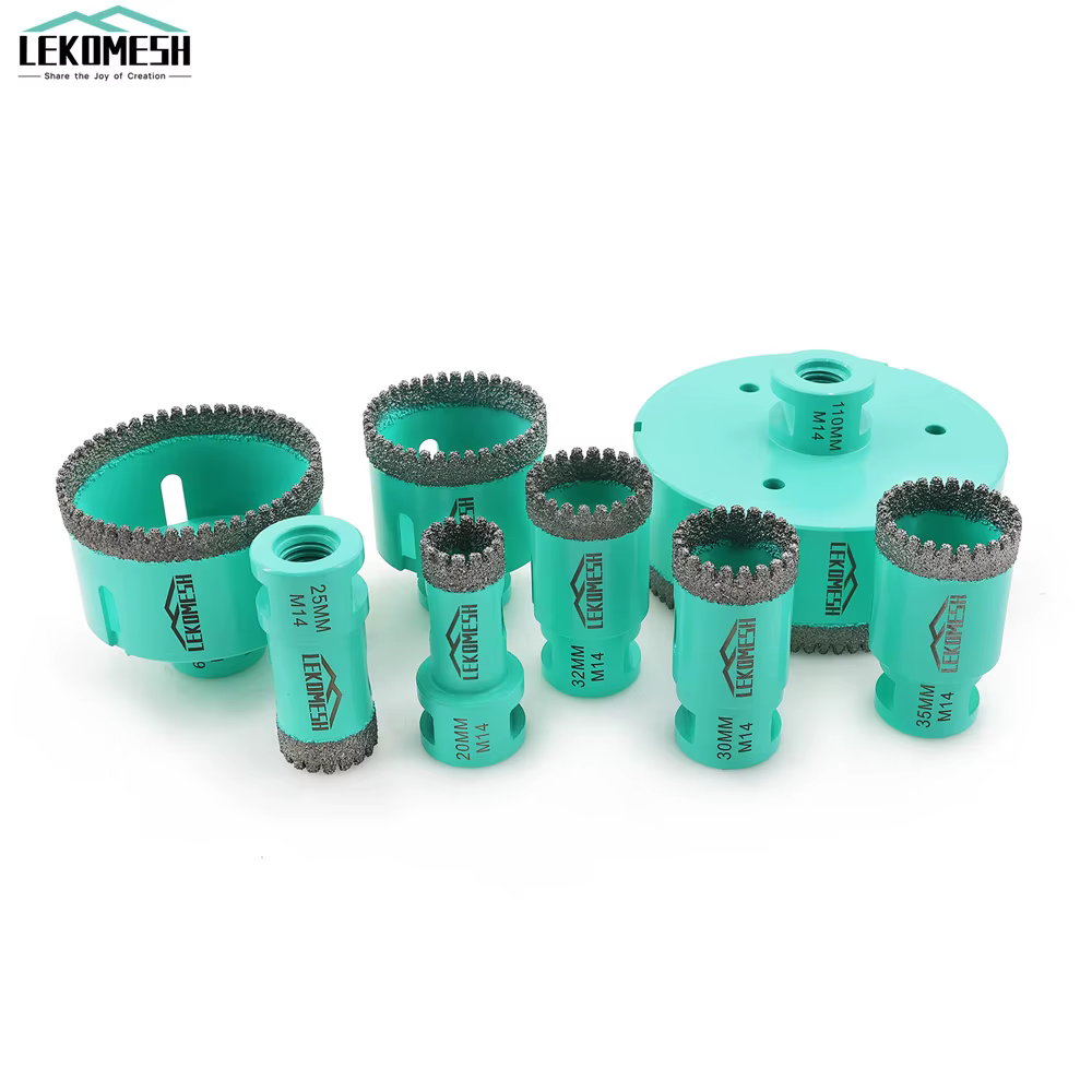 LEKOMESH 1pc foret à carrelage brasé scie cloche dentelée pour porcelaine céramique granit marbre pierre