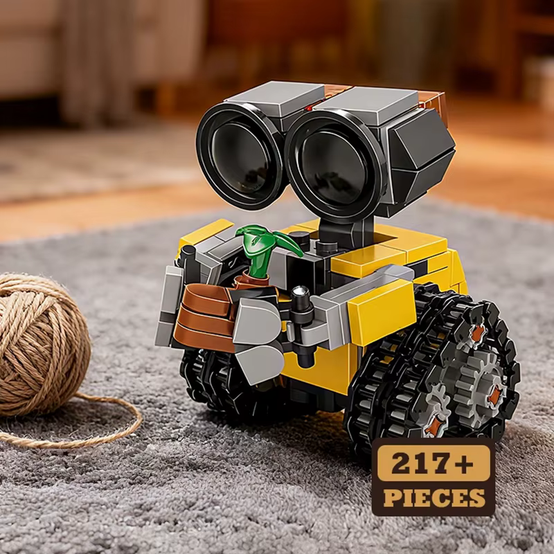 Film classique, plus de 200 pièces, mini robot Wall-e, blocs de construction MOC, modèle DIY, kits de briques, jouets créatifs pour enfants, cadeaux pour enfants et adultes