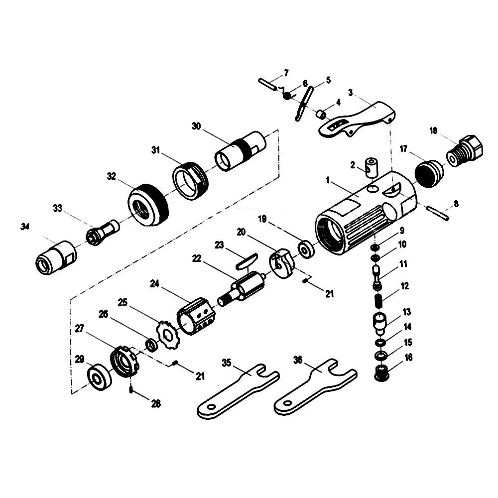 Analyste de micro meuleuses pneumatiques